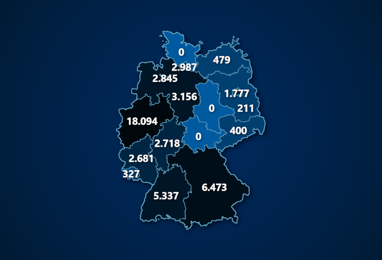 Landkarte: Punkteverteilung nach Bundesländern