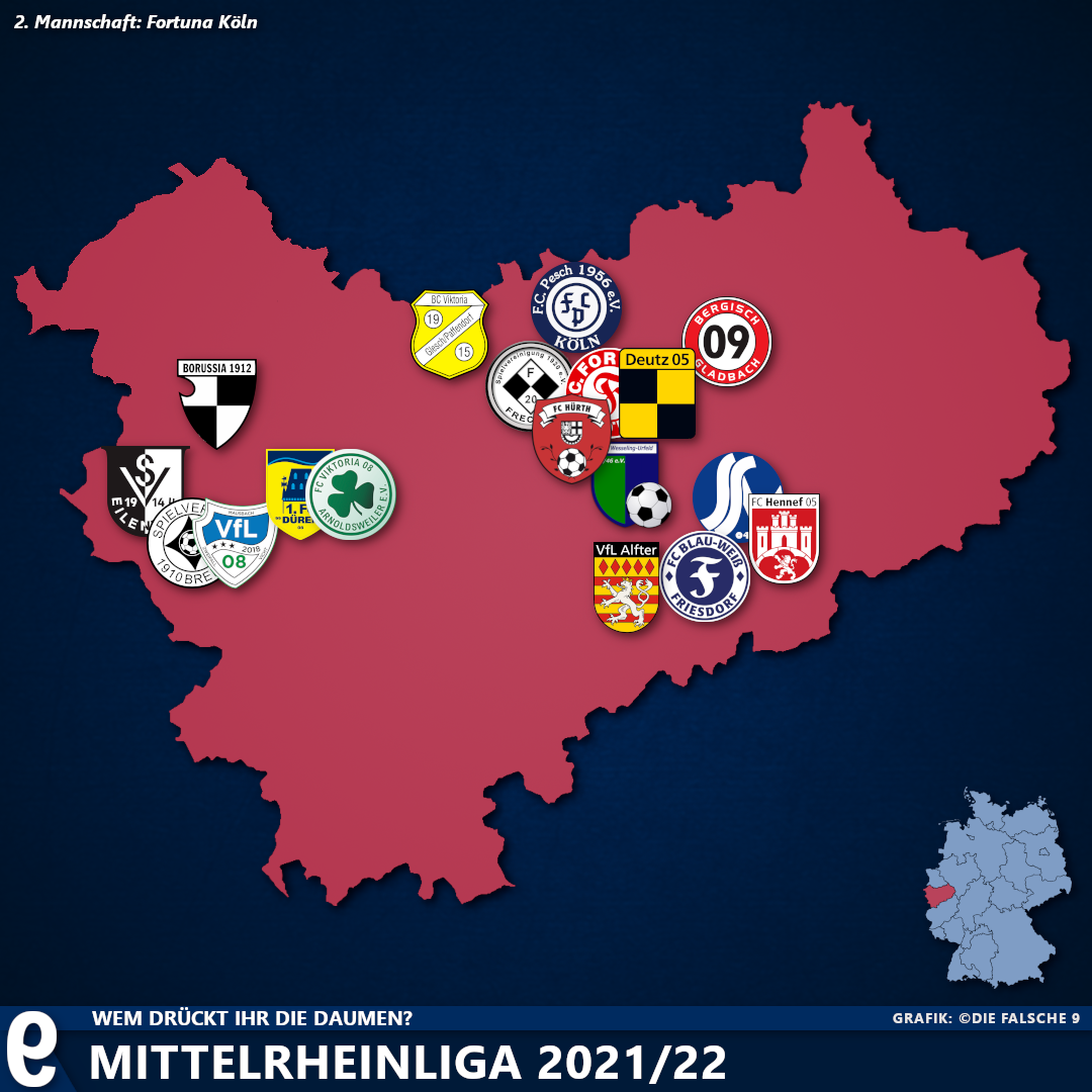 Landkarte: Oberliga Mittelrhein 2021/22 – Die Falsche 9