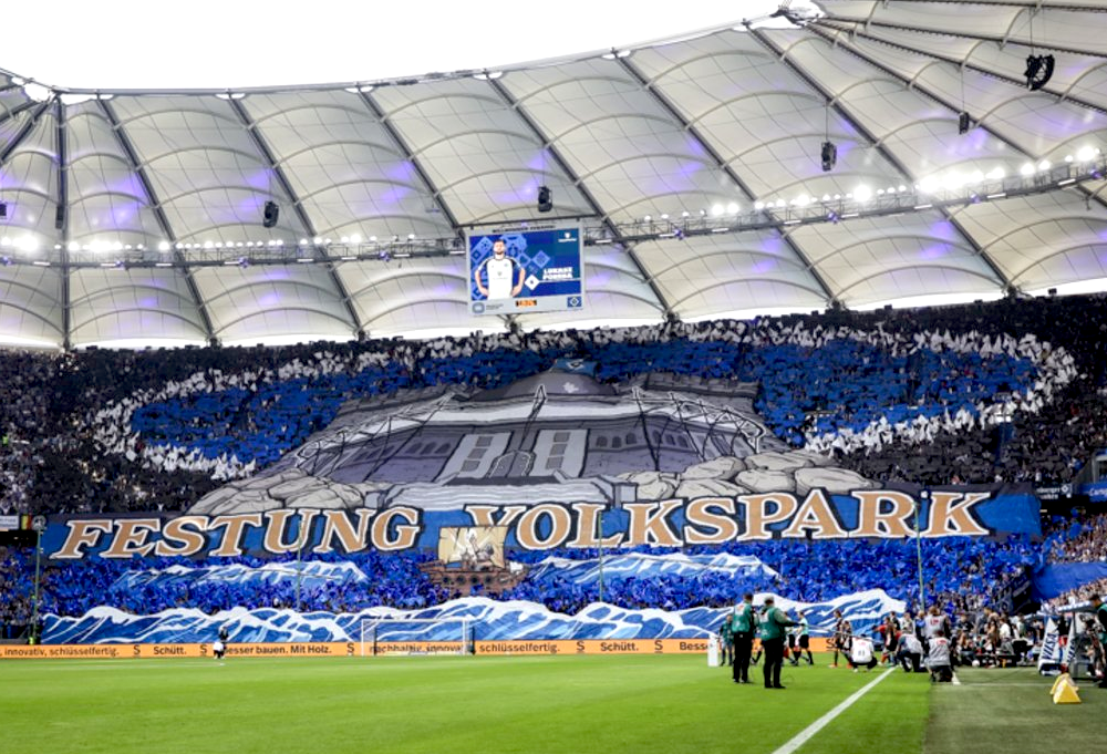 Die Choreo des Hamburger SV beim Stadtderby.