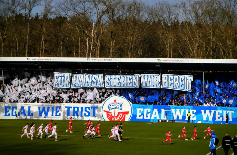 Hansa Rostock sorgt für den größten Gästeanhang in Aspach