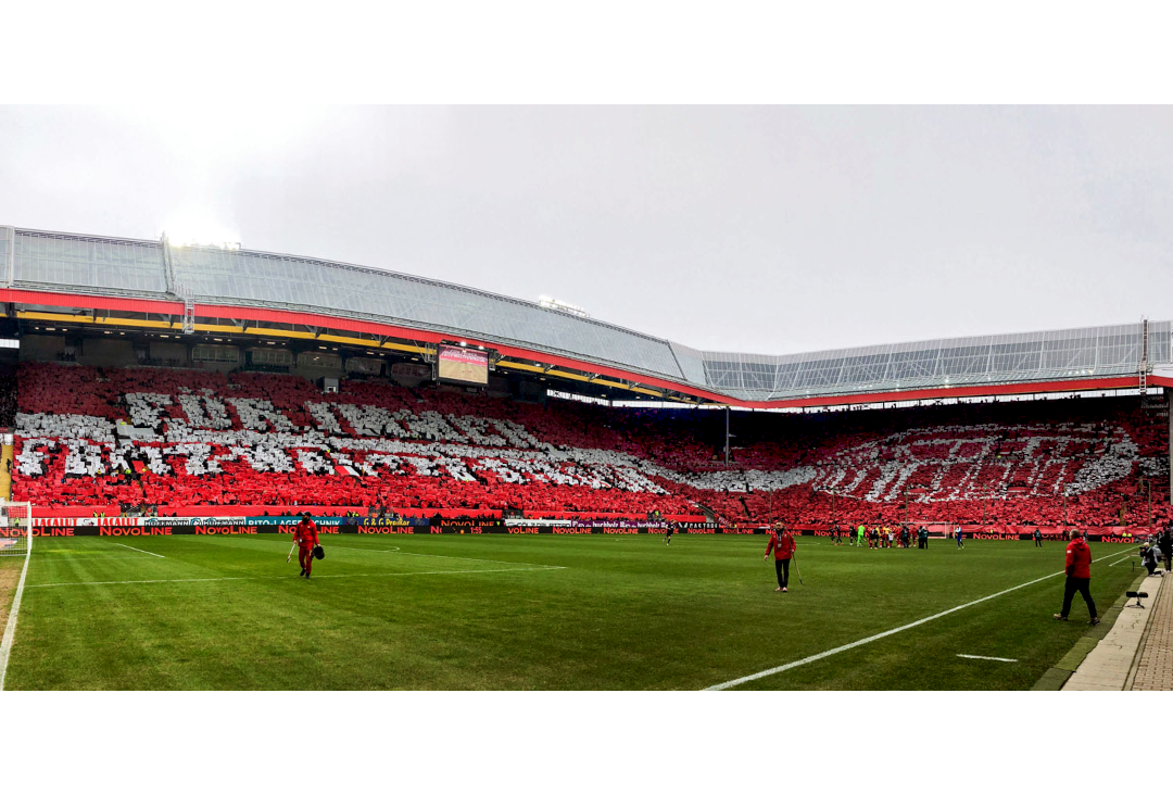 Die Choreo des 1. FC Kaiserslautern gegen den SSV Ulm 1846.